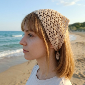 Chustka bandana beż